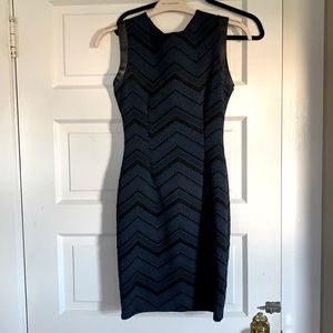 EUC blue chevron dress from Saks Fifth Avenue